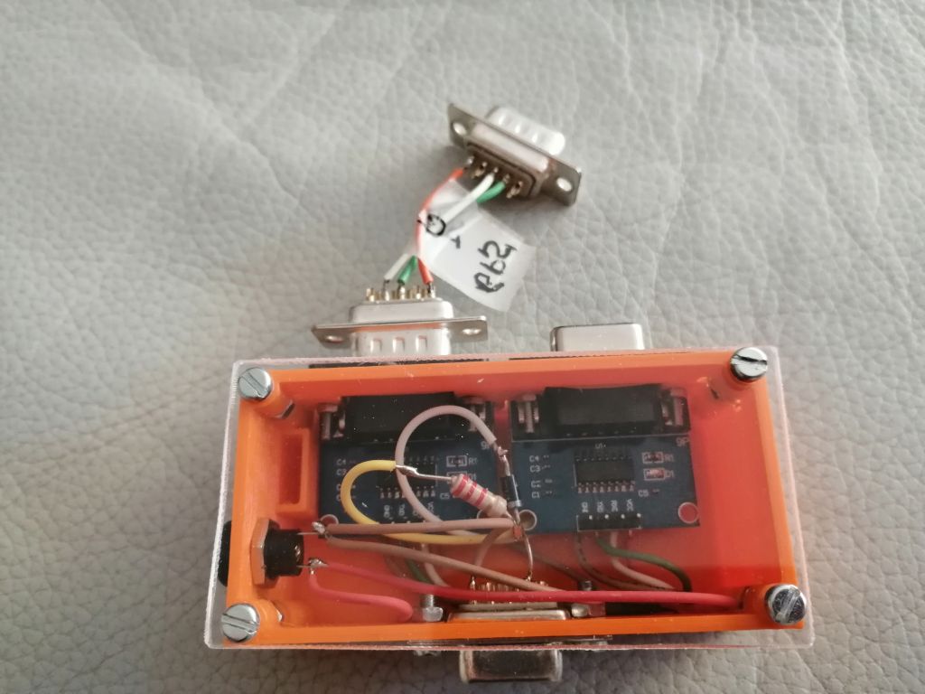 Box with hanging cable